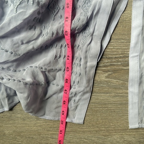 NEW Soft Surroundings Mallorca Sheer Belted Button Maxi Dress Blue Mist XL - Picture 11 of 12